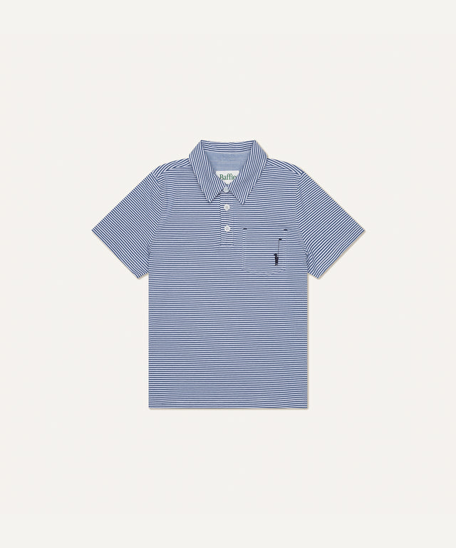 Classic Polo in Light Blue & White Stripe