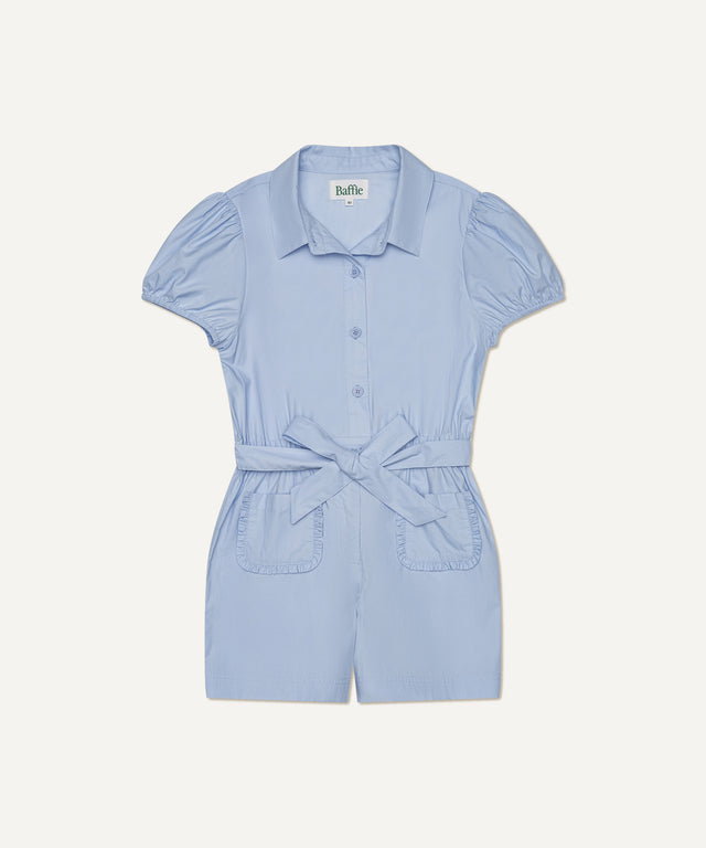 Poplin Romper in Sky Blue