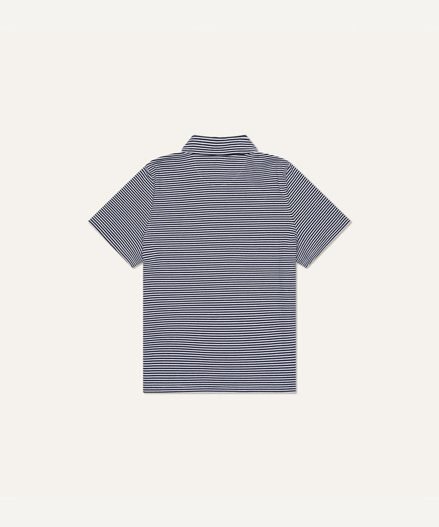 Classic Polo in Navy and White Stripe