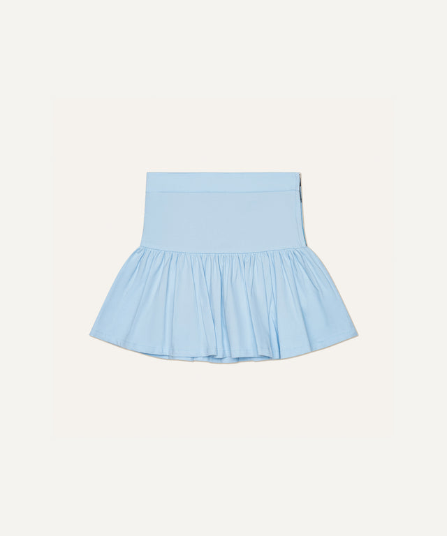 Stretch Twill Skirt in Light Blue