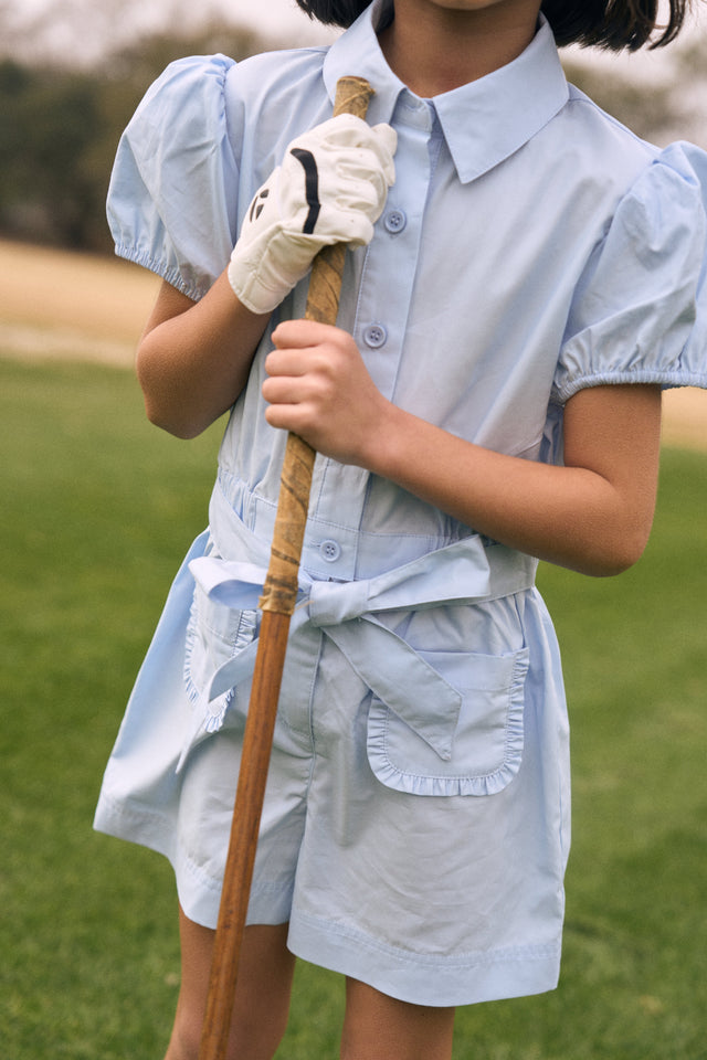 Poplin Romper in Sky Blue
