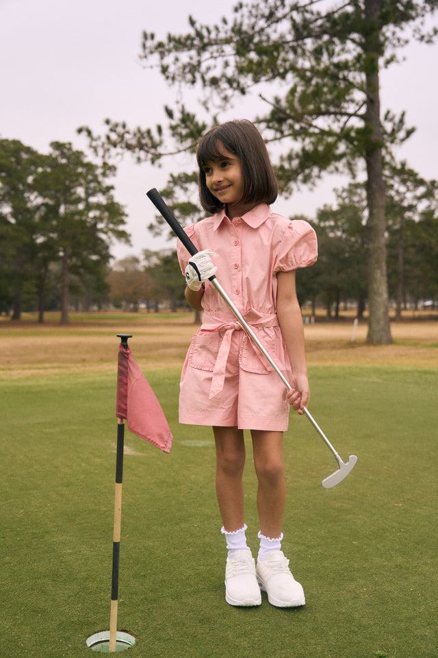Poplin Romper in Pink