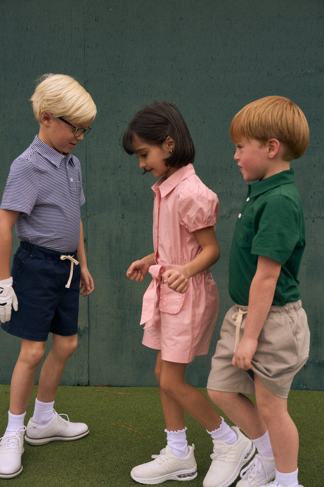 Classic Polo in Navy and White Stripe