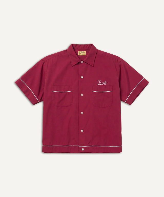 1960s Boxy Maroon Bowling Shirt - Huyck House Premium Sporting Goods