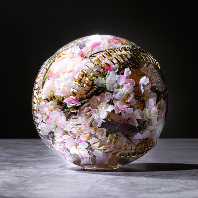 Cherry Blossom Baseball Vessel