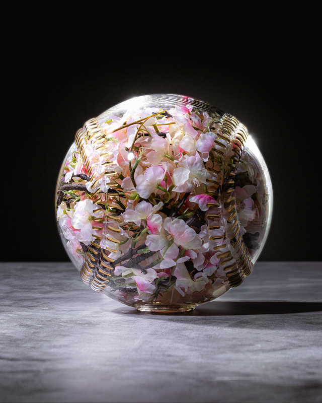 Cherry Blossom Baseball Vessel