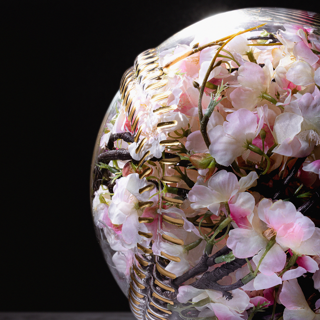 Cherry Blossom Baseball Vessel