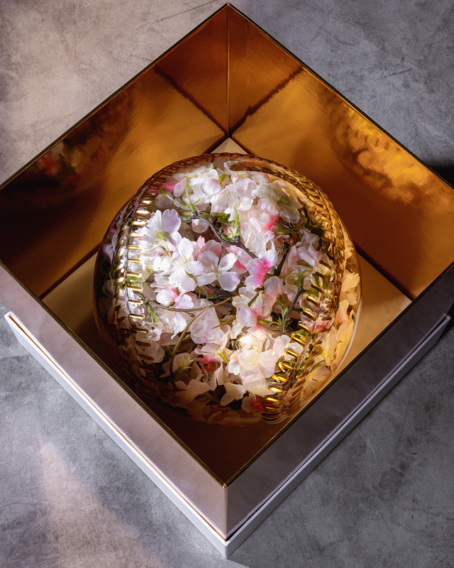 Cherry Blossom Baseball Vessel