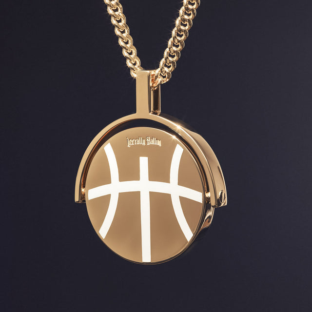 Reversible Seam Pendant - Gold