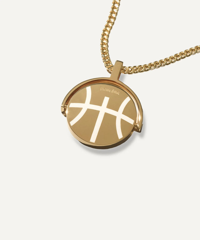 Reversible Seam Pendant - Gold