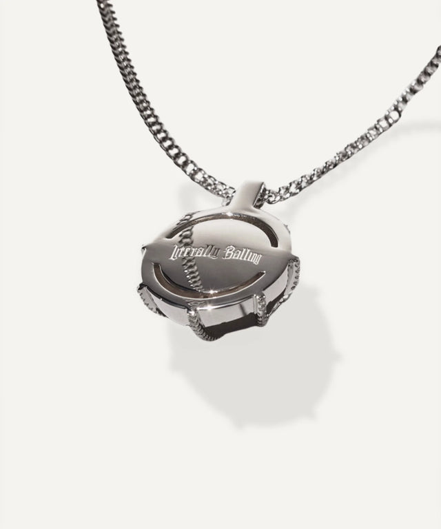 Stone Seam Pendant - Silver