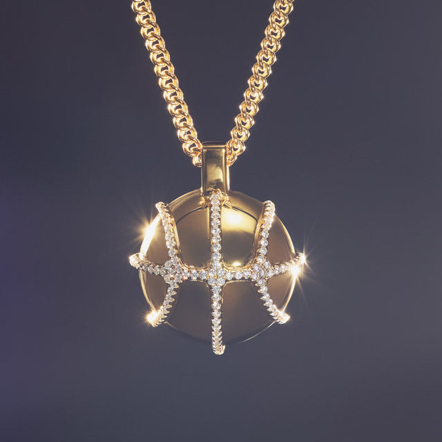 Stone Seam Pendant - Gold