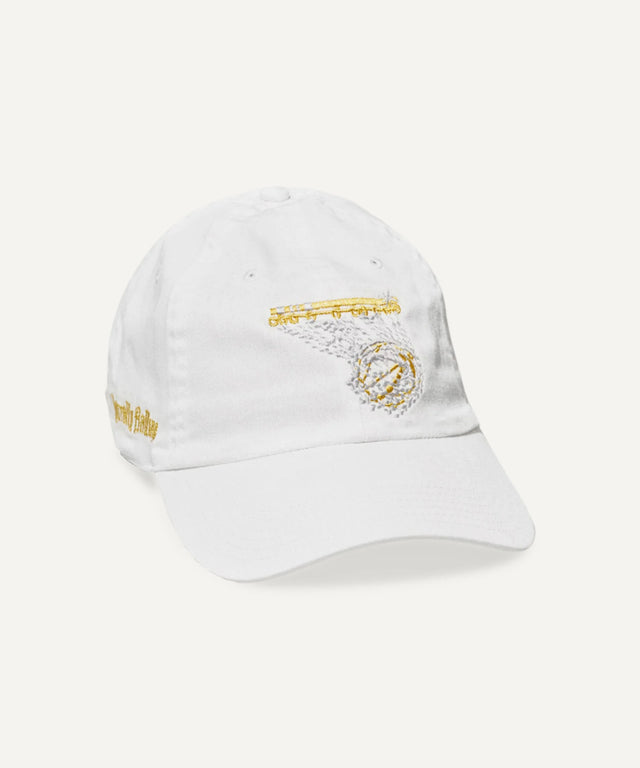 Crystal Swish Dad Hat - White