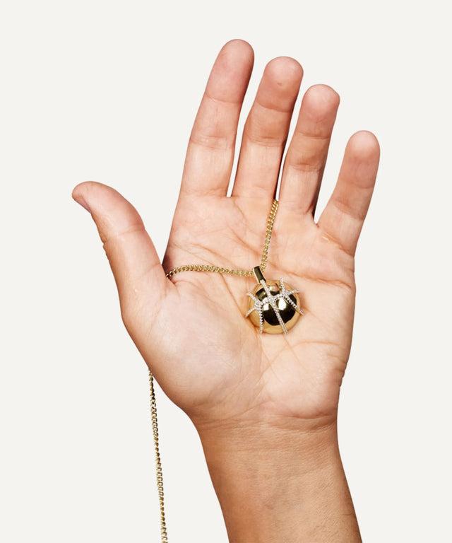 Stone Seam Pendant - Gold