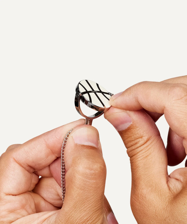 Reversible Seam Pendant - Silver
