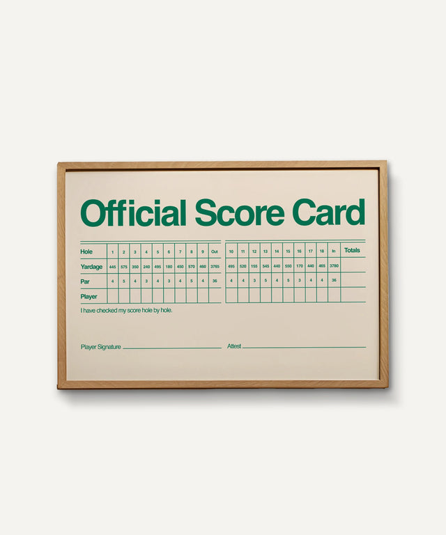 The Masters Score Card