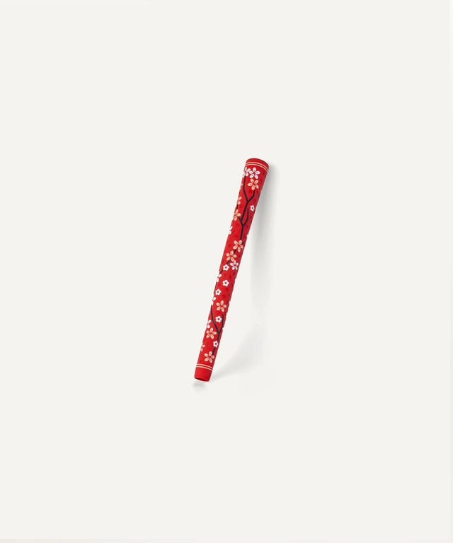 Red Cloud & Wind Golf premium golf grips with white floral design for improved golf club handling