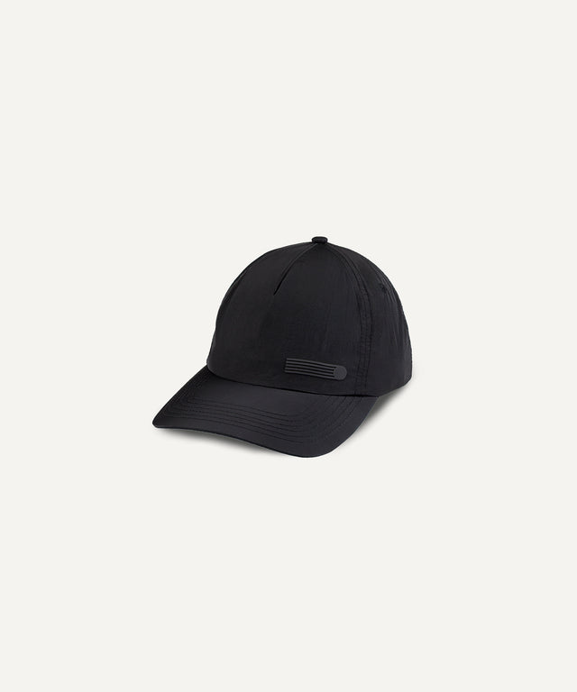 Black Kadet nylon baseball cap with curved brim and subtle front logo detail