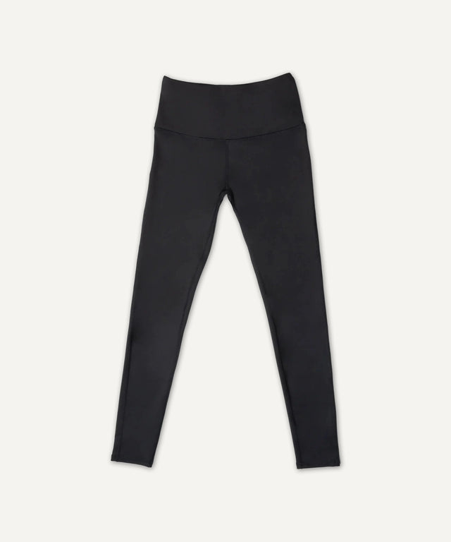 Solstice Athletics black high-waisted leggings made from premium workout clothing fabric