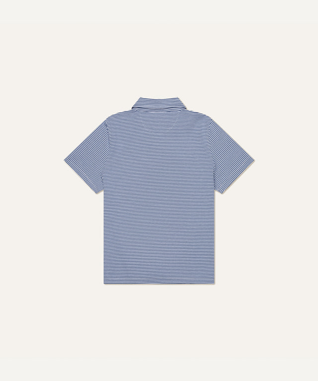 Classic Polo in Light Blue & White Stripe