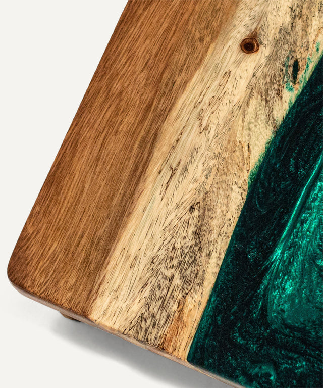 Resin & Wood Classic Cornhole Set - Live Edge River Collection - Huyck House Premium Sporting Goods