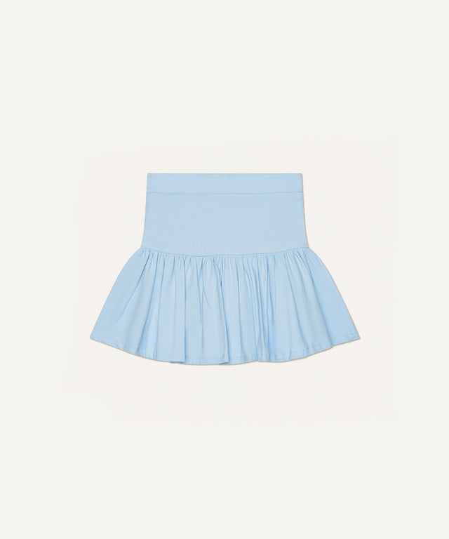Stretch Twill Skirt in Light Blue