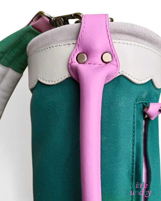 Junior Golf Bag (Ages 6–10) | Pink and Green - Huyck House Premium Sporting Goods