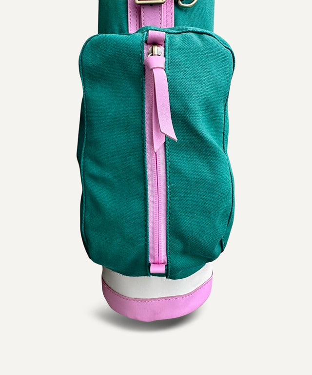 Junior Golf Bag (Ages 6–10) | Pink and Green - Huyck House Premium Sporting Goods