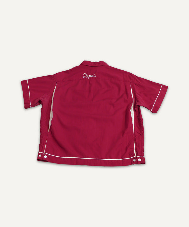 1960s Boxy Maroon Bowling Shirt - Huyck House Premium Sporting Goods