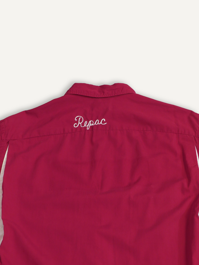 1960s Boxy Maroon Bowling Shirt - Huyck House Premium Sporting Goods