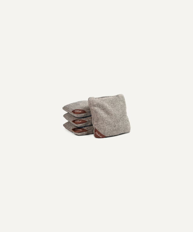 Herringbone Wool Aviator Cornhole Bags - Huyck House Premium Sporting Goods