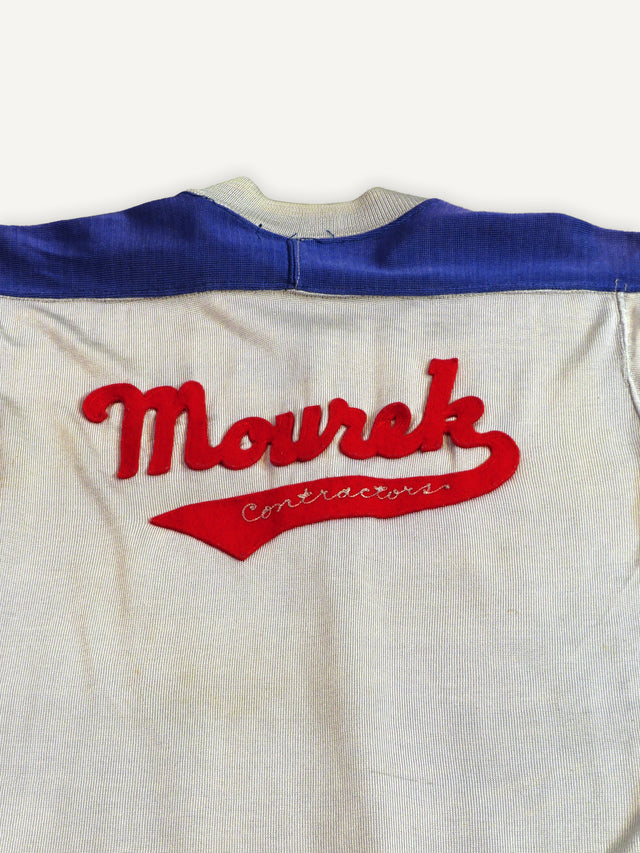 1950s Felt Letter Applique Cycling Jersey - Huyck House Premium Sporting Goods