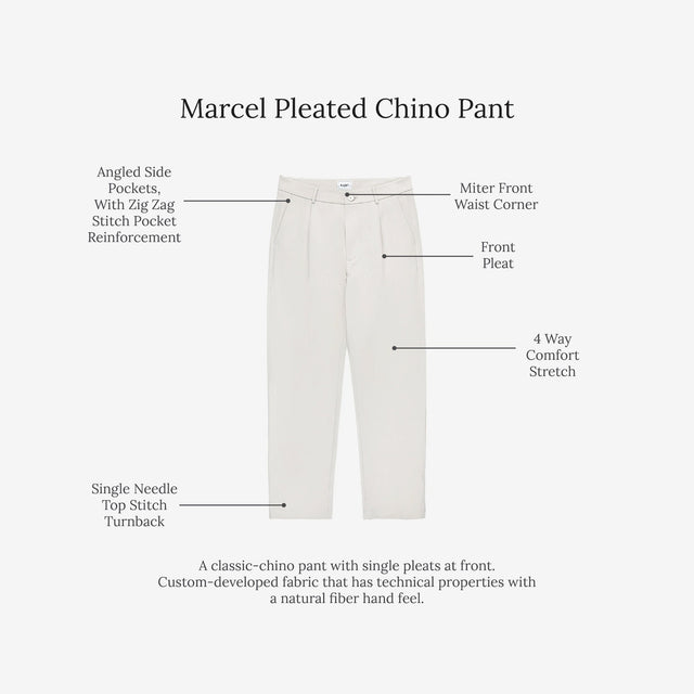 Marcel Pleated Chino Pant