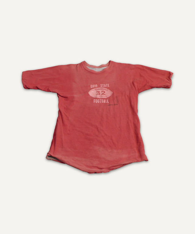 1950s Ohio State Football Reversible Athletic T-Shirt - Huyck House Premium Sporting Goods