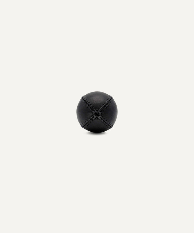 Black Onyx With Black Stitch Lemon Ball