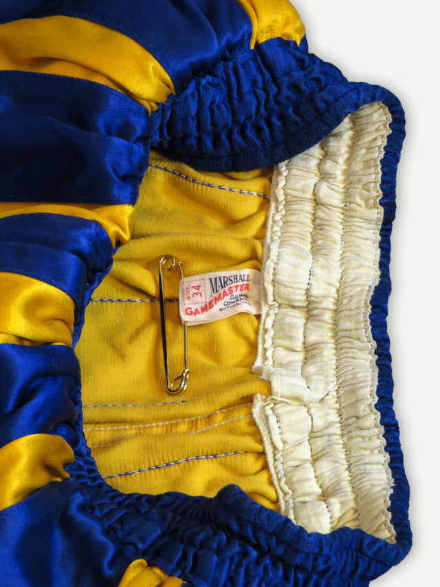 1960s Satin Striped Basketball Shorts - Huyck House Premium Sporting Goods