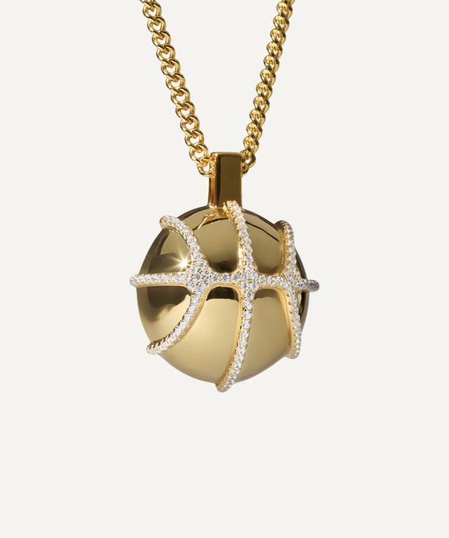 Stone Seam Pendant - Gold