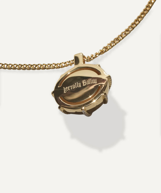 Stone Seam Pendant - Gold