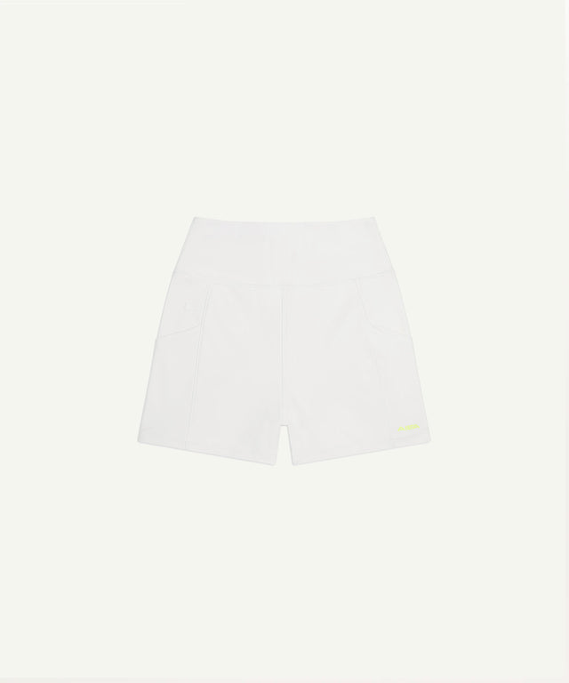 AIEA Golf white shorts showcasing fashionable womens golf clothing with a clean and modern design