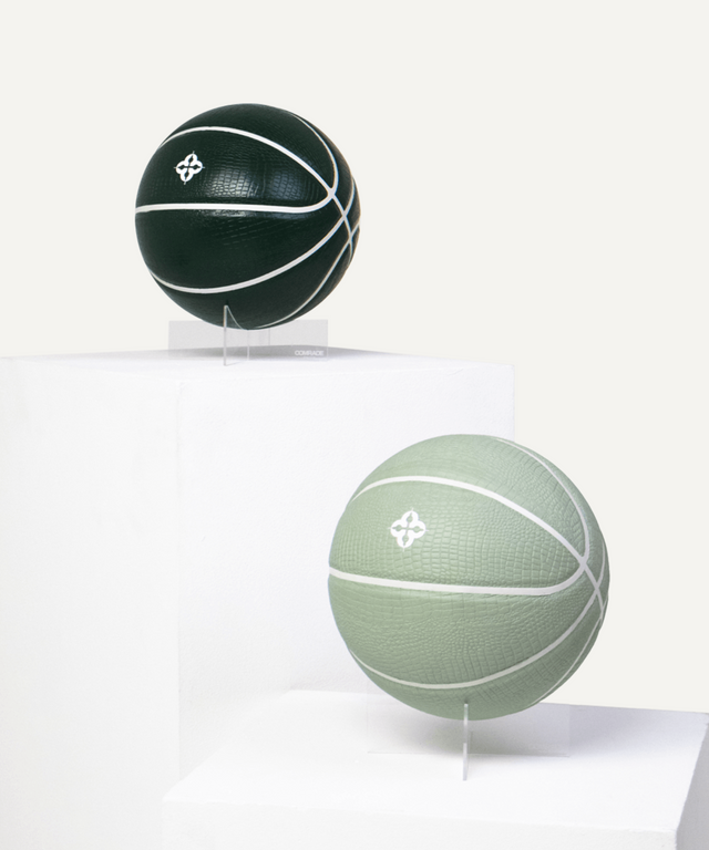 Comrade Berlin artistic basketball mens and kids collectibles decorative basketball set in black and green