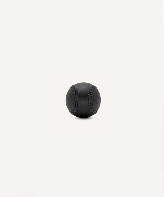 Leather Head Sports black leather 8 ball with detailed stitching for sports gear
