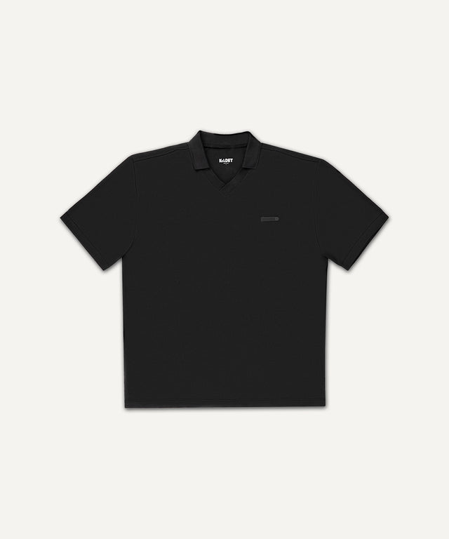 Kadet men's performance polo shirt in black with short sleeves and classic collar design