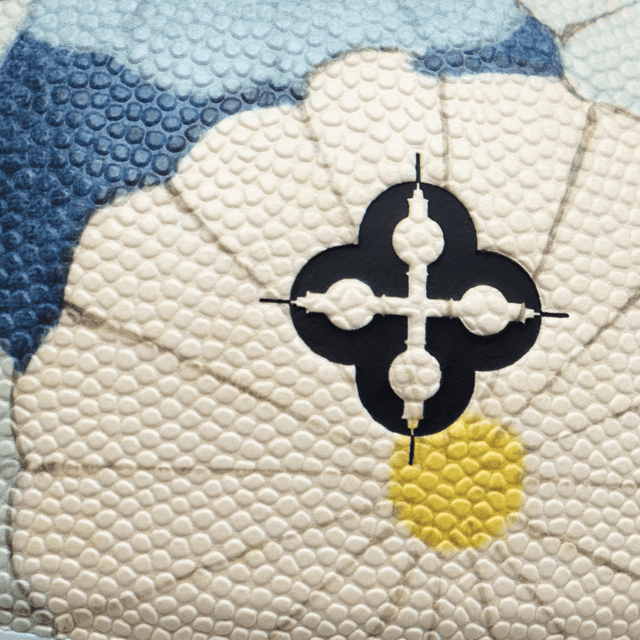 Close-up of Comrade Berlin artistic basketball featuring floral design with mens kids collectibles decorative basketball