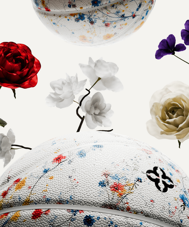 Comrade Berlin artistic basketball with floral design for mens kids collectibles decorative basketball gear