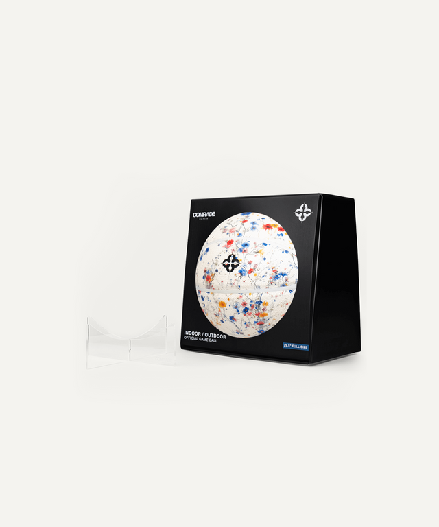 Comrade Berlin artistic basketball mens kids collectibles decorative basketball with colorful paint splatter design in black packaging