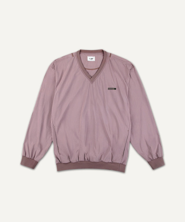 Kadet Fabien windbreaker jacket in muted mauve with V-neck and elastic cuffs for lightweight protection