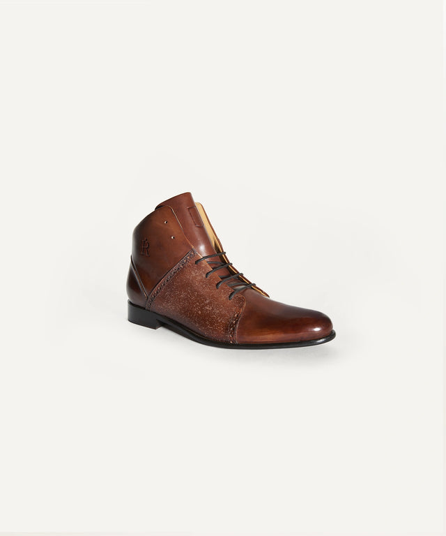 Handcrafted brown premium leather dress shoes by The Rafter Club