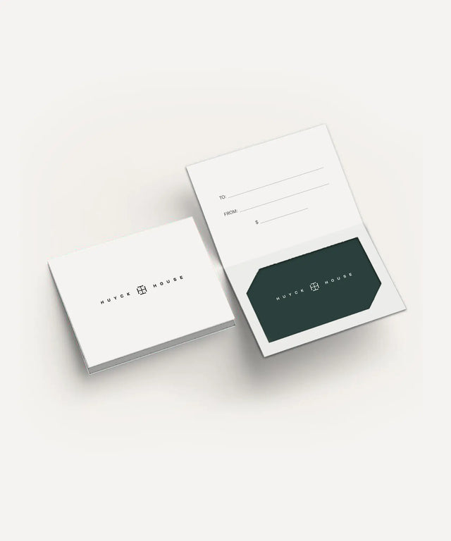 Huyck House gift card holder with a black gift card inside, ideal for gifts for sports fans