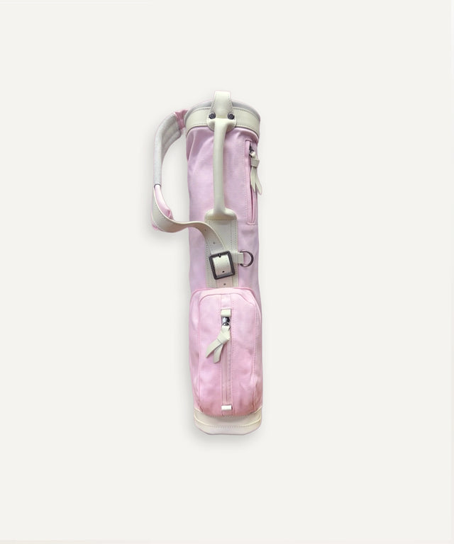 Little Sundays Golf pink kids golf bag designed for carrying kids golf clubs with adjustable strap