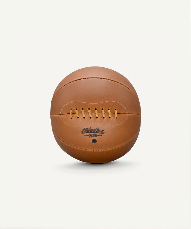 Leather old fashioned basketball by Leather Head Sports with classic stitched design and vintage style